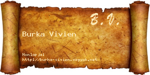 Burka Vivien névjegykártya